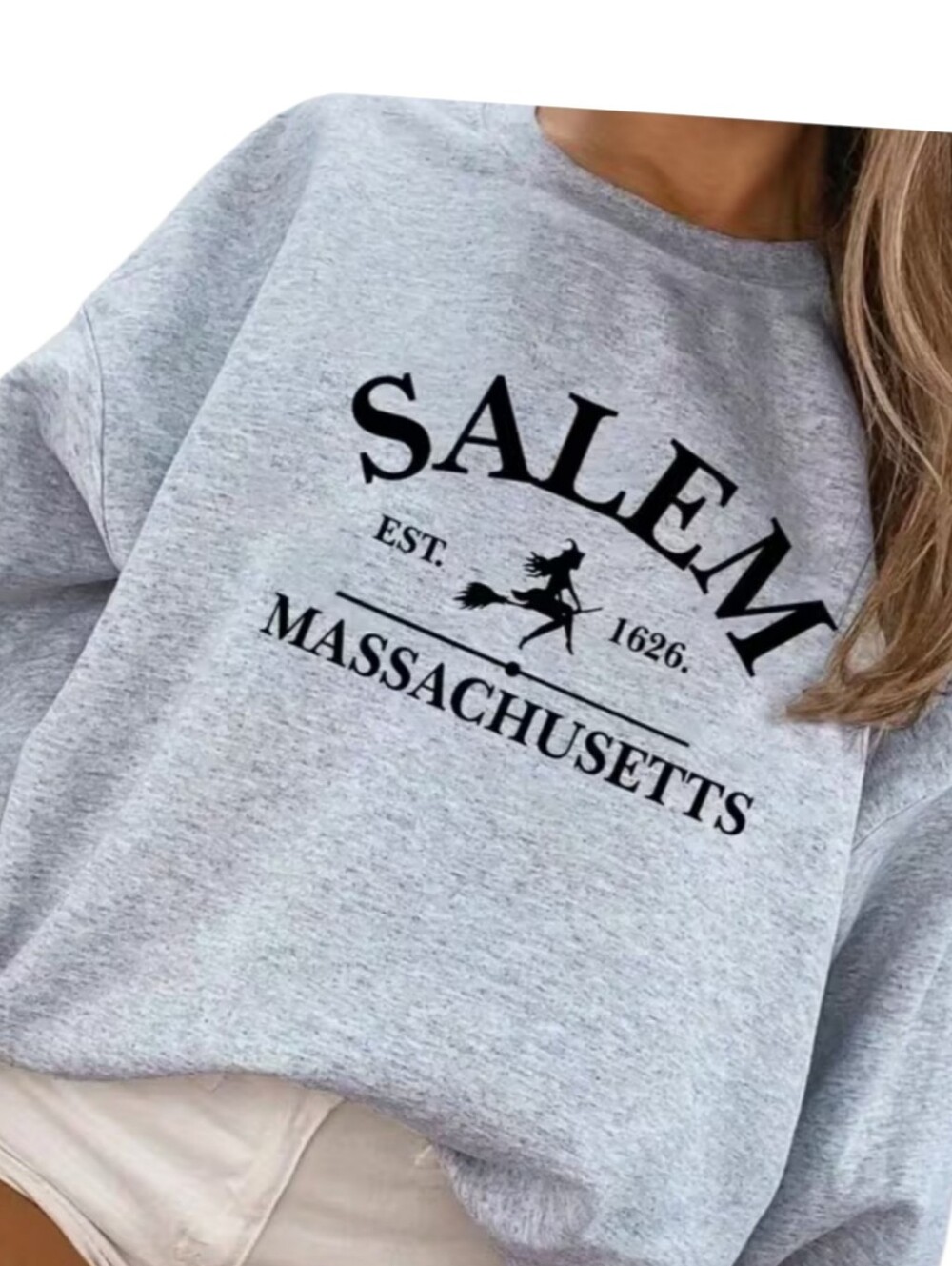 Salem Massachusetts Grey Graphic Sweatshirt NWOT